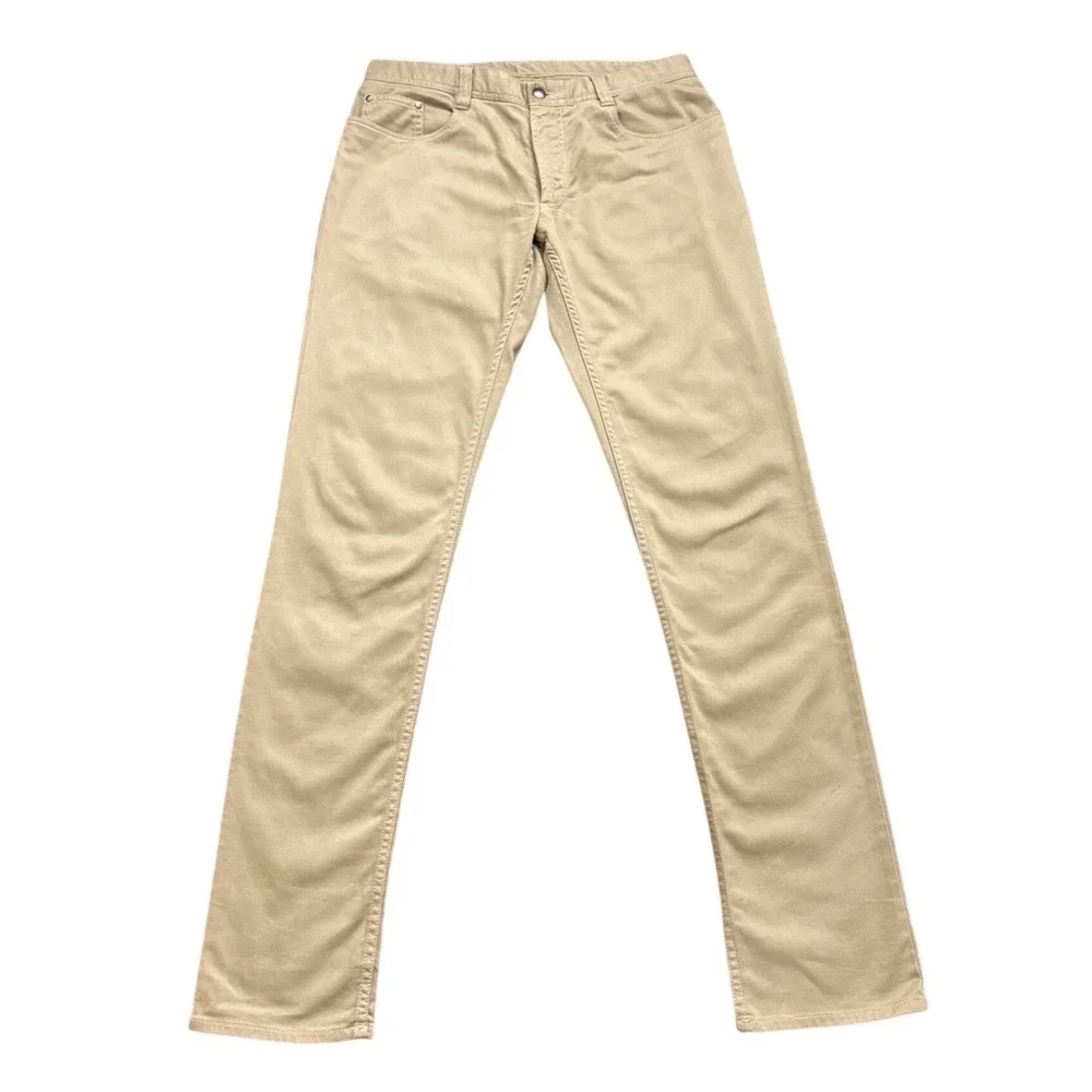 Devan Vincent Mens Khaki Chino Pants Straight Leg 5-Pocket Custom 350$  33x33
